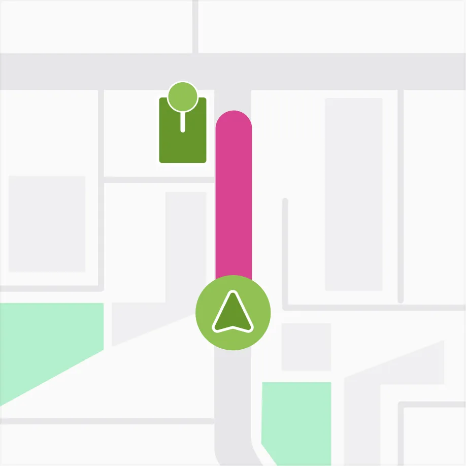 Your destination will be on the left.
